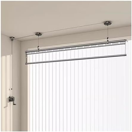 Ceiling Drying Rack Single Pole Manual Lifting Hanger Floating Window Clothes Hanger Manual Lifting Pole Clothes Hanger Balcony Clothes Hanger Quilt Drying Hanger for Balcony, B