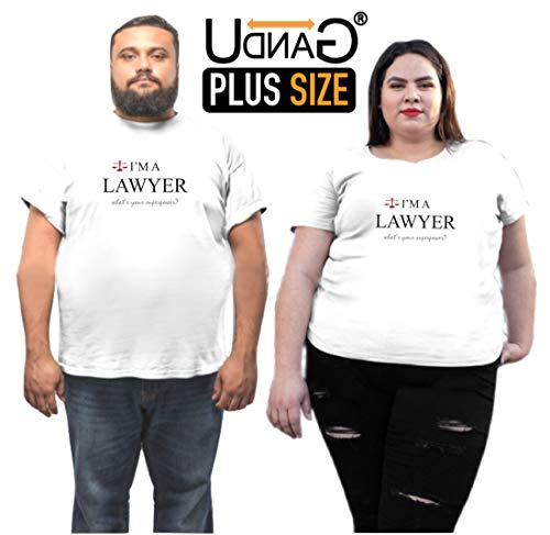 Image of UDNAG Unisex Round Neck Graphic 'Lawyer | I am a Lawyer' Polyester T-Shirt White [Size 2YrsOld /22in to 7XL /56in]
