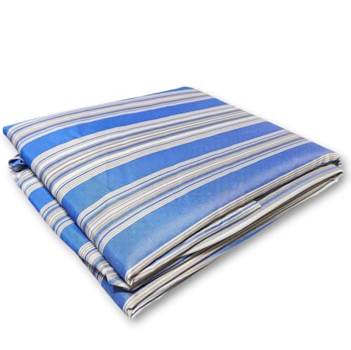 GARGIX TENDA DA SOLE CON ANELLI RESISTENTE ESTERNI BALCONE VERANDA GIARDINO (BLU, 300X300 CM)