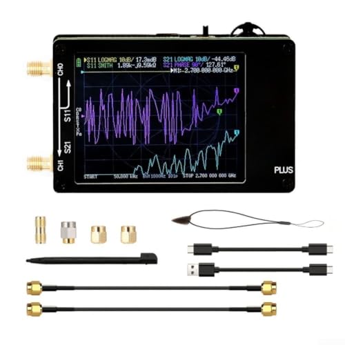 Analizador de antena NanoVNA portátil 50 kHz-2.7 GHz y medidor VNA de parámetros S