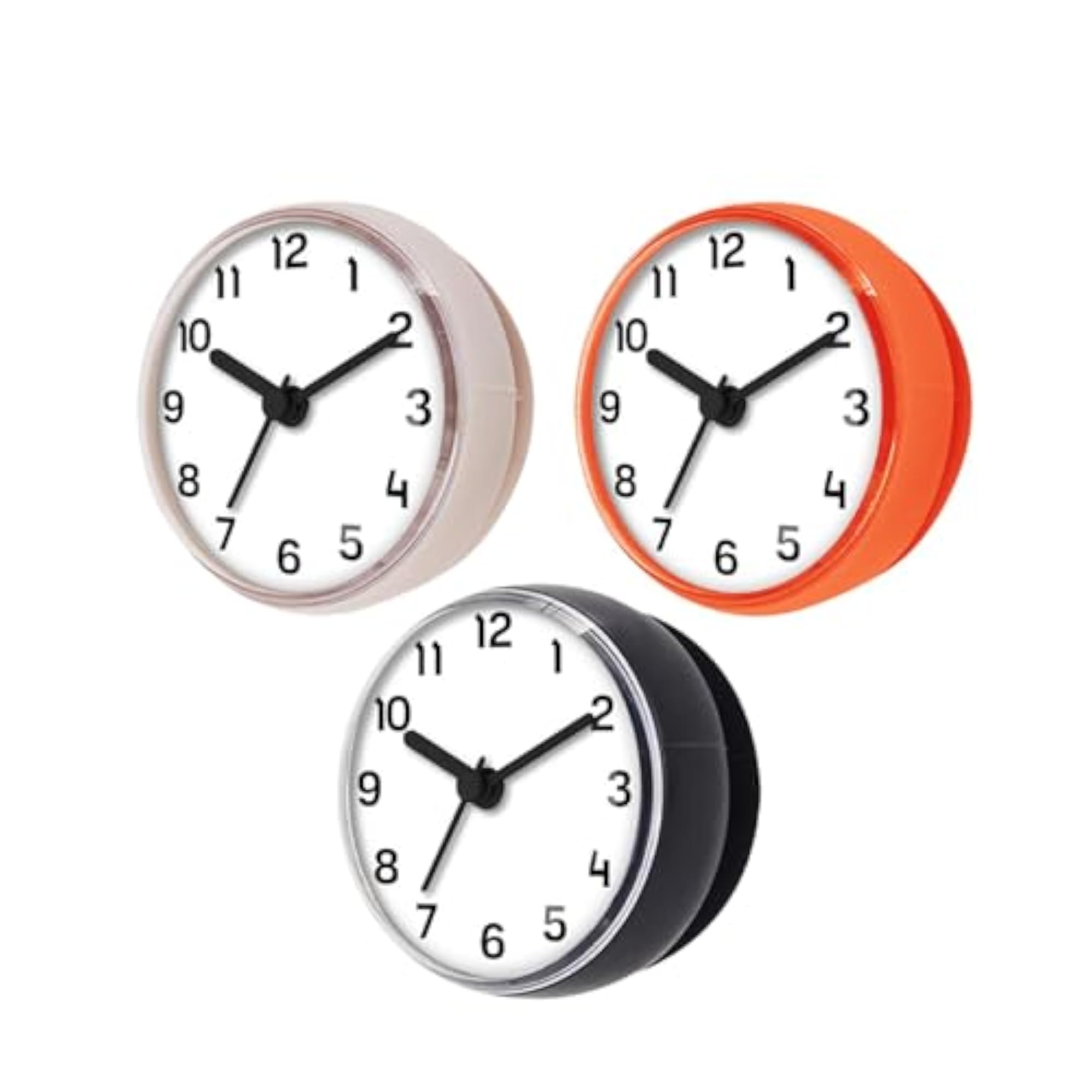 Waterproof Bathroom Clock Silent Small for Hotels Toilets