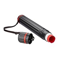 Relaxdays Posterrolle ausziehbar, 45—72 cm, Ø 7 cm, Transport Poster & Zeichnungen, Zeichenrolle bis DIN A1, rot/schwarz