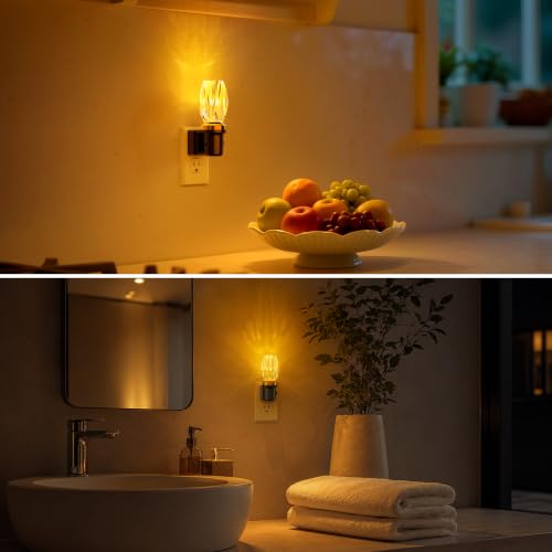 Image of L LOHAS LED Amber Night Light, Yellow Nightlight,Dimmable, Light Sensor