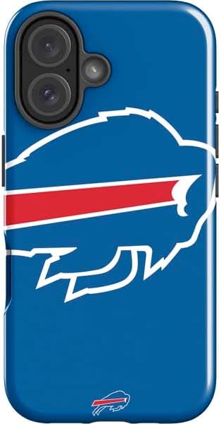Skinit Impact Phone Case Compatible with iPhone 16 - Officially Licensed NFL Buffalo Bills Black & White Design
