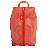 pack all Shoe Bag for Travel, Water-Resistant Shoe Pouch for Gym, Odor-Resistant Soccer Cleats Bag for Sport (Orange, 1-Pack)