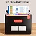 Sooez Accordion File Organizer, 13 Pockets Expanding File Folder, Portable Monthly Paper Bill Tax Receipt Organizer, Letter A4 Size Document Holder with Blank Labels, Black