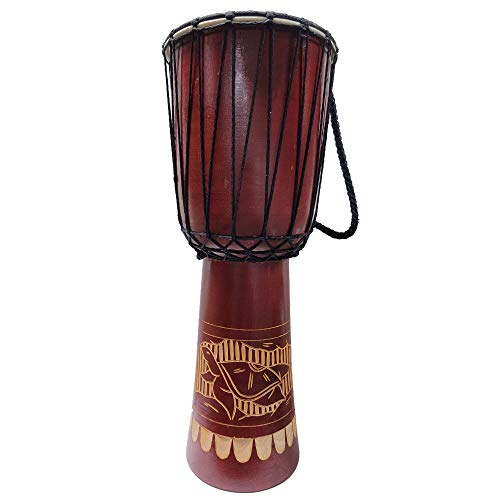 Stoneage Arts Djembe Drum Carved Bongo African Inspired Music Also An Awesome Gifting Idea. Carver Abstract Elephant Giraffe Turtle. (24 Inch, Turtle)