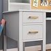 Guidecraft Kids Taiga Desk and Chair Set with Hutch - Gray: Wooden Study Desk with Storage Shelves, Corkboard, and Drawers | Kids Bedroom Furniture Set, Activity Table for Kids