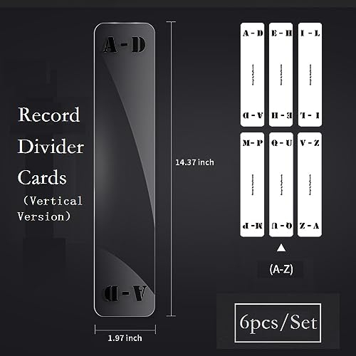 sdroceRyaM Divisor de discos de vinil A-Z LP Cartão separador de discos de vinil separador alfabeto