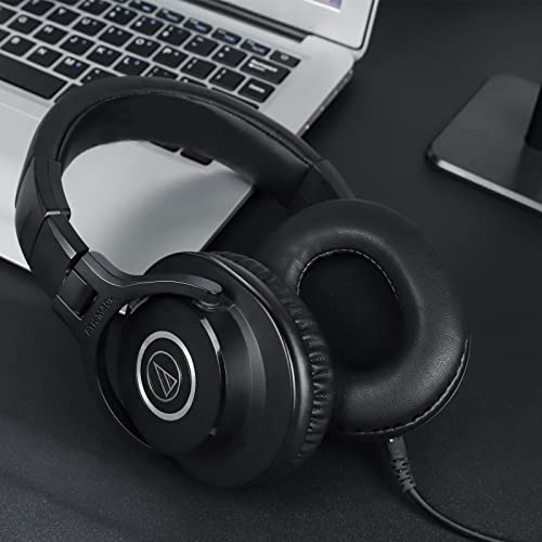 Almohadillas de repuesto para auriculares Audio Technica M50X – Cojines suaves de espuma viscoelástica compatibles con ATH-M50X, M50BT, M40X, M35, M30, de Krone Kalpasmos, color negro miniatura 2
