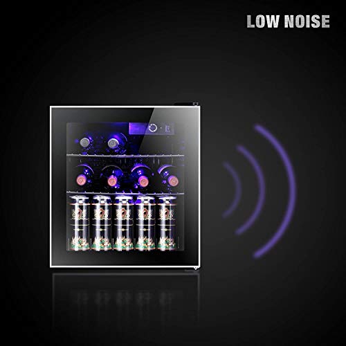 Antarctic Star Mini Fridge Cooler - 60 Can Beverage Refrigerator Glass Door For Beer Soda Or Wine – Glass Door Small Drink Dispenser Machine Clear Front Removable For Home, Office Or Bar, 1.6Cu.ft. #TOP4