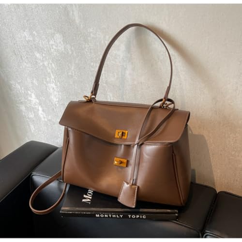 Bolso de mano mujer estilo vintage en gamuza marrón miniatura 4