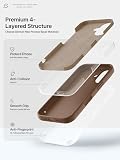 GOODVISH Etui 4 w 1, silikonowe etui z uniwersalnym sznurkiem, 2 szt., precyzyjne etui ochronne na zarysowania, antypoślizgowe, odporne na wstrząsy etui iPhone 17 z paskiem 6,3", brązowe