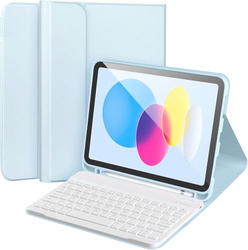 Image of RTSY Keyboard Case for Samsung Galaxy Tab A11+ / A11 Plus 2025 (11 Inch) & A9+ / A9 Plus 2023 (11 inch) with Multi Viewing Angle, Wireless Detachable Folio KB Cover with S Pen Holder-Blue