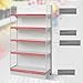 Wall Mounted Floor Shelves,Supermarket Retail Gondola Shelving Display for Storage Commercial Industrial Utility Shelf