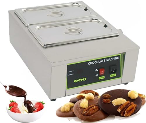 Professional Chocolate Melting Pot - 1000W Electric Tempering Machine, Digital Control, Melts 8kg Chocolate, Ideal for Commercial Use, Bakery & Candy Making
