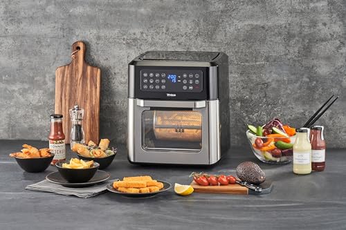 Trisa Heißluftfritteuse 12L "Crisp Master", Rotierender Frittierkorb, Airfryer mit Rotisserie, Grillen, Backen, Rösten, Dehydrieren, Aufwärmen, Touch-Display, 50-200°C, Spülmaschinenfest – Bild 4