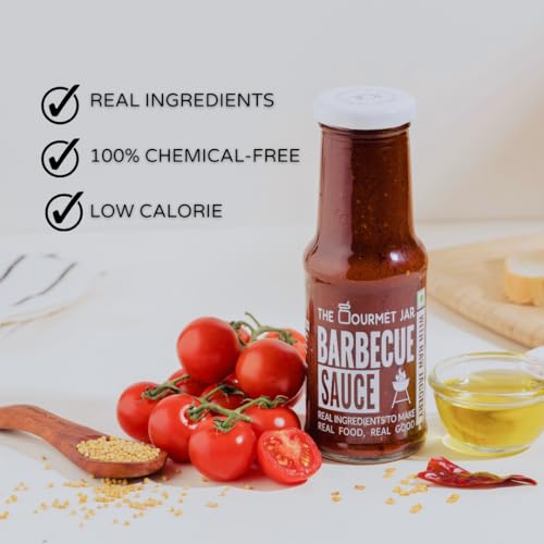 Image of The Gourmet Jar Barbecue Sauce 225gm | 100% Natural & No Preservatives| Bbq sauce| Umami, Smoky & Spicy| Perfect for your meats and grilled veggies| Pack of 2