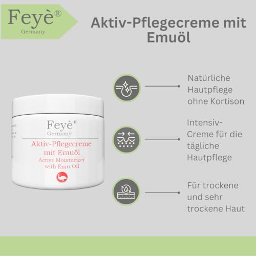 Neurodermitis Creme Feye Hautcreme mit Emu-Öl für empfindliche Haut