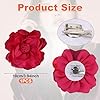 Broche à Fleurs, Grande Broche à Fleurs de Rose de 10 cm Broche à Fleurs en Satin Épingles à Fleurs de Couleur Unie pour Femmes Accessoires de Vêtements de Bal de Mariage (Rose Rouge) #1