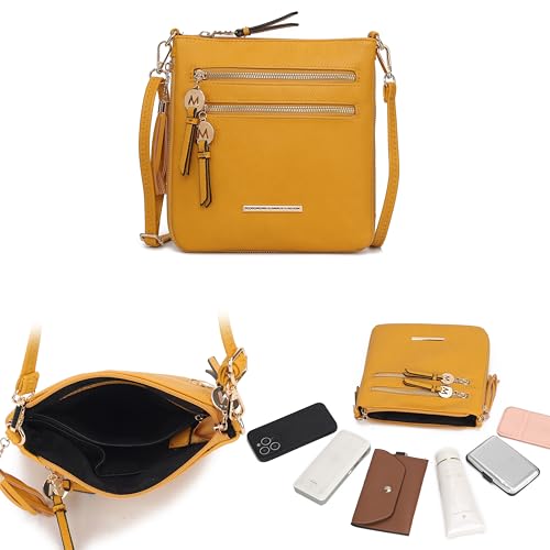 Image of MKF Collection Crossbody Bag for Women, Vegan Leather Expandable Messenger Purse, Pocketbook Handbag Shoulder Bag by Mia K