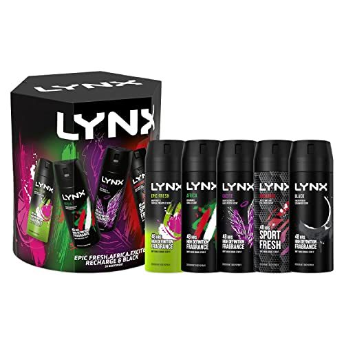 Image of Lynx Bodysprays Multi Fragrance Edition 48H Fresh 5pcs Gift Set For Men