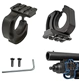 Gotical Shotgun Light Laser Mount with 3 Slot Picatinny Rail, Compatible for Mossberg 590 Shockwave 12 Ga, Side Sling Slot Provides Left, Right, 6 O'clock Positions of Sling Durable