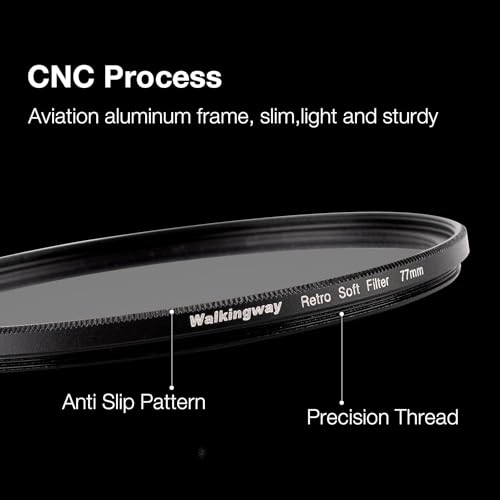 Image of WalkingWay 62mm Retro Soft Filter Vintage Pro-Mist Warm Diffusion Lens Filter Film Camera Effect for Portrait Architecture Landscapes