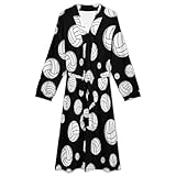 FOSKERV Women Men Fashion Long Sleeve Robes, Multi Functional Open Front Kimono Robe for Bedroom, Swimming Pool, Bathroom, Beach, Volleyball Sports, (L)