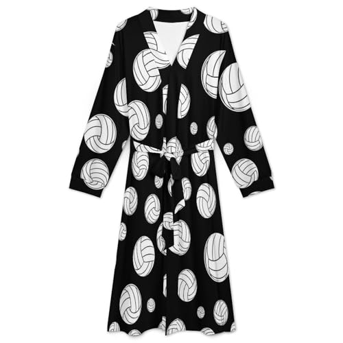 FOSKERV Women Men Fashion Long Sleeve Robes, Multi Functional Open Front Kimono Robe for Bedroom, Swimming Pool, Bathroom, Beach, Volleyball Sports, (L)