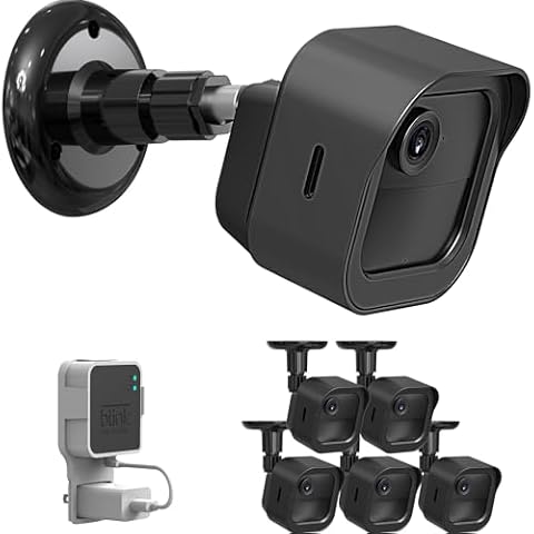 5 Pack Wall Mount for Blink Outdoor 4 (4th Gen) with Weatherproof Protective Housing and Blink Sync Module 2 Mount (Blink Camera & Sync Module is Not Included) Cover