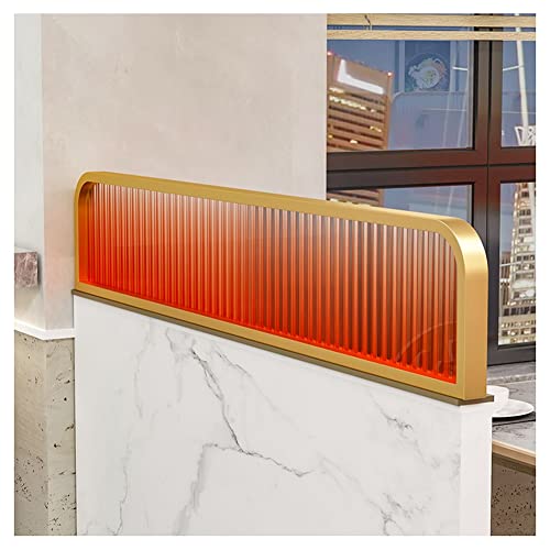 ZYCHSJXA Separador de Pared – Panel divisorio para privacidad en oficinas y restaurantes. Accesorios incluidos (Color: Marco Naranja Dorado, Tamaño 100x25cm)