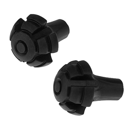FLAMEER 2pcs Trekking Poste Punta De Goma Tapas De Extremo