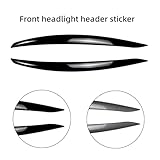Car Headlight Eyebrow Trim Cover for BMW 3 Series E90 E92 E93 M3, 1 Pair Front Headlamp Eyebrow Eyelid Cover Sticker, Gloss Black Eyebrows Car Exterior Accessories Compatible 3 Series E90 E92 E93 M3 - Image 8