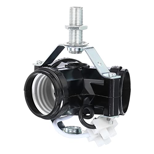 MECCANIXITY - MECCANIXITY E27 Medium Base Bulb Socket M10 Thread Lamp Holder 3 Light Socket with Bracket Light Fixture Wire for DIY Lamp Accessories Ceiling Lamp