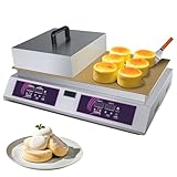 UORDBY Máquina Comercial para Hacer soufflés, máquina eléctrica de encimera para Hacer dorayakis, Muffins y panqueques. Ideal para Negocios de Desayuno, postres y Productos caseros DoubleHead