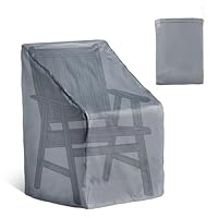 VonHaus Waterproof Garden Chair Cover - Premium Heavy Duty, Breathable 420D Oxford Fabric Protection for Patio & Outdoor Stacking/Reclining Single Seat (H120 x W65 x D75cm)