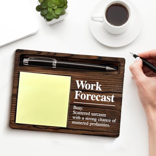 funny office sticky note holder humor work gifts for coworkers employees going away farewell work forecast post it note dispenser for office cubicle desk decor