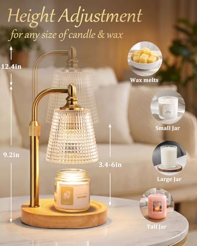 Candle Warmer Lamp with Timer, Birthday Gifts for Women Home Decor,Clear - Image 3
