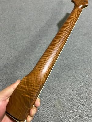 AAAA 22 fret Roasted Flame Maple electric guitar neck Rosewood Binding Satin
