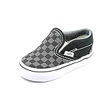 Vans Unisex Classic Slip-On Core Active, Check Black/Pewter, 6 M US Toddler