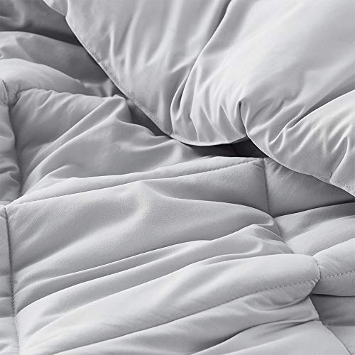 DormCo Solid Glacier Gray Twin Comforter - Oversized Twin XL Bedding