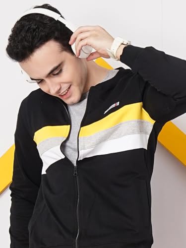 Image of The Indian Garage Co Men Polycotton Baseball Collar Mid-Length Long Sleeves Slim Fit Jacket