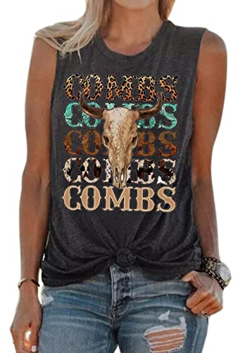 VKEGNIO Long Live Cowboys Tank Shirt Women Casual Sleeveless Vintage Country Music Shirt Funny Letter Print Graphic Tank Vest