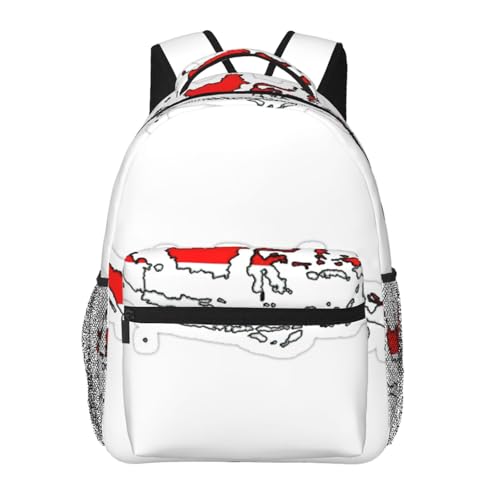 Sac de randonnée drapeau indonésien pour voyage camping et sport