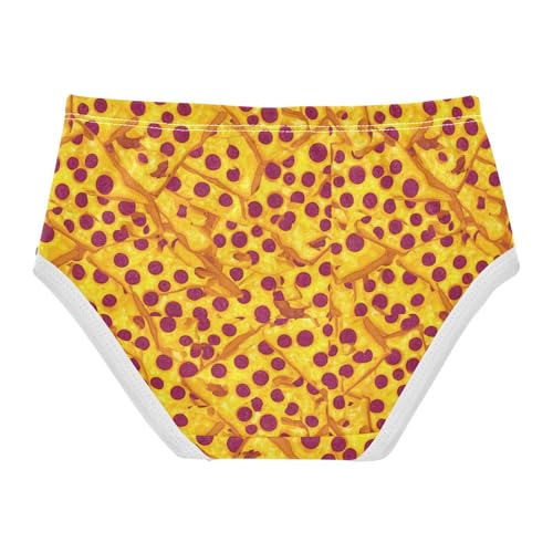 Joisal Fancy Toddlers Underwear Floral 2t Cotton Panties Little Girl Yellow Pizza Cheese Slices Kids Briefs Undies2