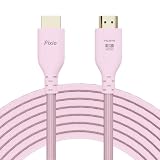Pixio ウルトラハイスピード HDMIケーブル 2m パステルピンク PXH212BPK HDMI2.1B 8K/60Hz 4K/120Hz HDR対応 ナイロンメッシュ