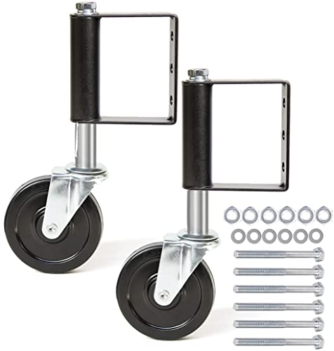 4 Inches Heavy Duty Spring Loaded Gate Caster Wheels, 275 lb...