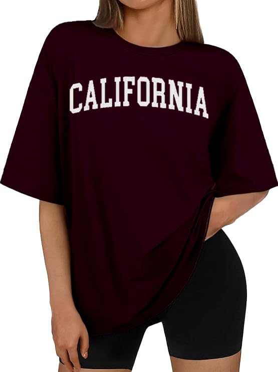 Women Oversized T-Shirt | Loose Fit Baggy Cotton Tee | Trendy Round Neck Half Sleeve T Shirt for Girls & Women | Casual Summer Wear Printed Oversize Tshirts | Plus Size Streetwear Baggy Top-image-23