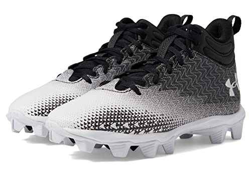Under Armour Boy's Spotlight 3.0 Rubber Molded (Toddler/Little Kid/Big Kid) Black/White/Metallic Silver 10 Toddler M